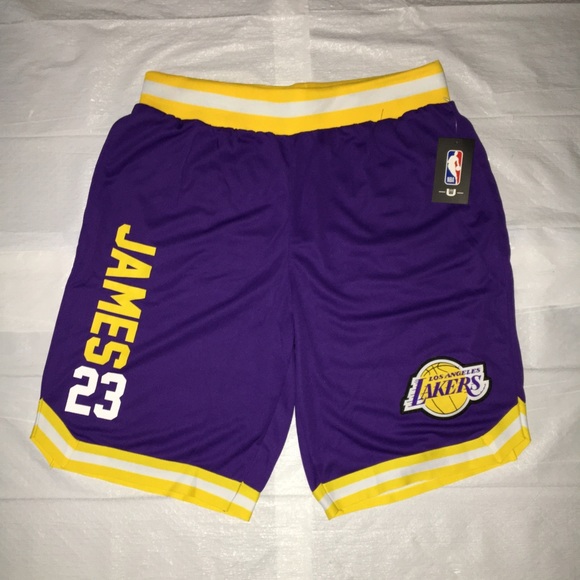 lebron james shorts lakers